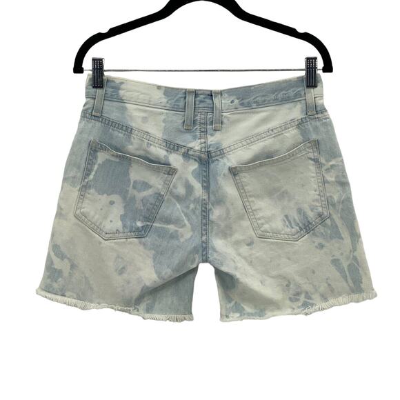 Current Elliott Boyfriend The Rolled Shorts Size 24/0 Jeans Denim Open Sky Blue - Picture 2 of 9